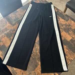 Women's High-Waisted Woven Open-Hem Pants